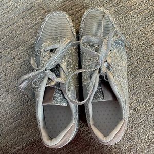 Glitter silver trainers
